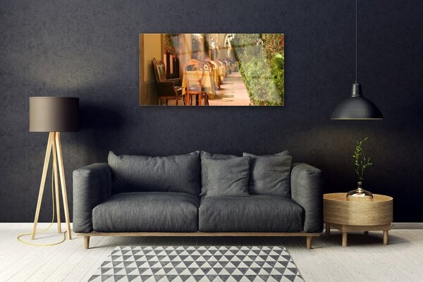 Obraz na skle Reštaurácie architektúra 100x50 cm 2 Prívesky