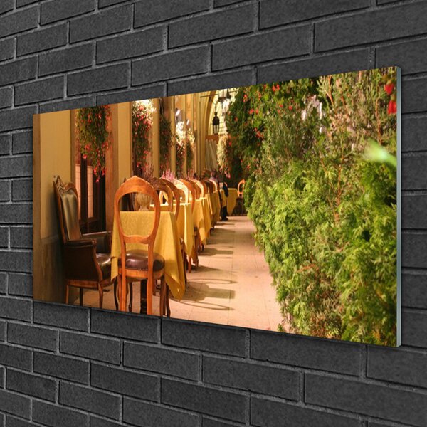 Obraz na skle Reštaurácie architektúra 100x50 cm 2 Prívesky