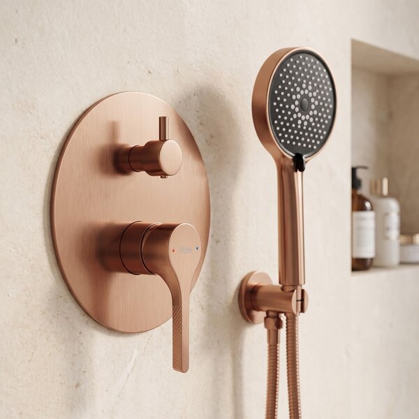Podomietková sprchová súprava Rea Maxim Brush Copper + BOX