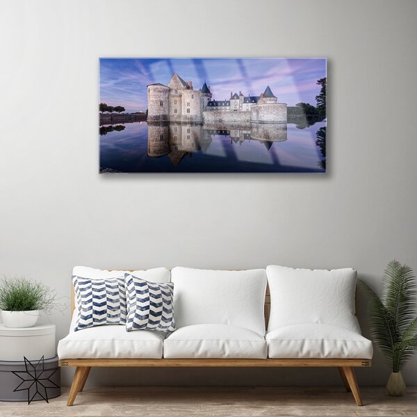 Obraz na skle Hrad voda architektúra 100x50 cm 2 Prívesky