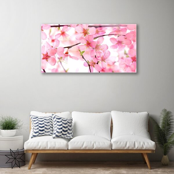 Obraz na skle Kvety rastlina 100x50 cm 2 Prívesky