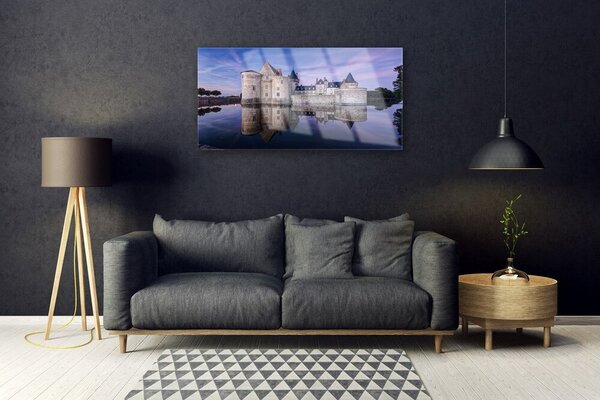 Obraz na skle Hrad voda architektúra 100x50 cm 2 Prívesky