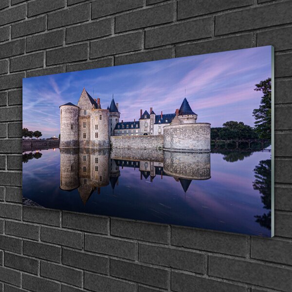 Obraz na skle Hrad voda architektúra 100x50 cm 2 Prívesky