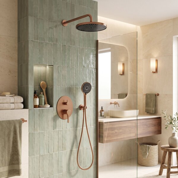 Podomietková sprchová súprava Rea Maxim Brush Copper + BOX