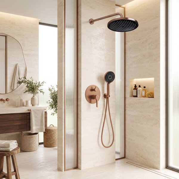 Podomietková sprchová súprava Rea Maxim Brush Copper + BOX