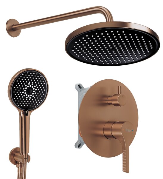 Podomietková sprchová súprava Rea Maxim Brush Copper + BOX