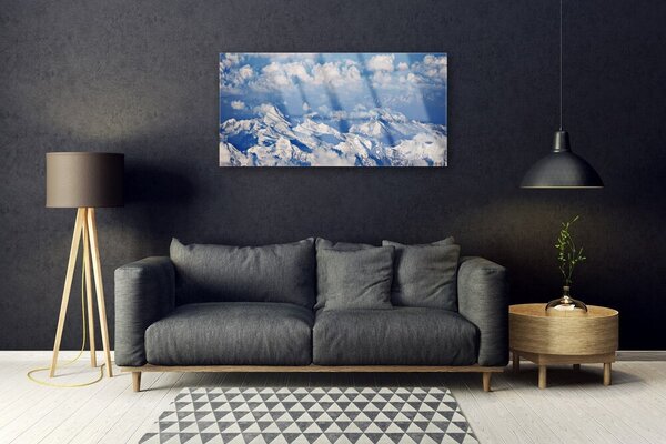 Obraz na skle Hora mraky príroda 100x50 cm 2 Prívesky