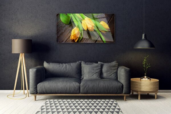 Obraz na skle Tulipány kvety 100x50 cm 2 Prívesky