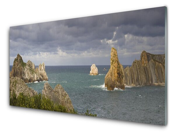 Nástenný panel  More skaly krajina 100x50 cm