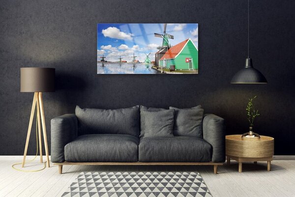 Obraz na skle Dom architektúra 100x50 cm 2 Prívesky