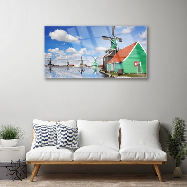 Obraz na skle Dom architektúra 100x50 cm 2 Prívesky