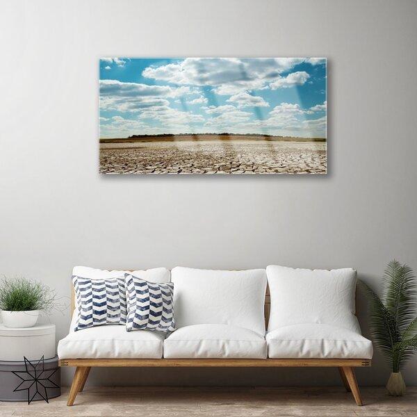 Obraz na skle Púšť krajina 100x50 cm 2 Prívesky