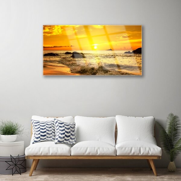 Obraz na skle Oceán pláž príroda 100x50 cm 2 Prívesky