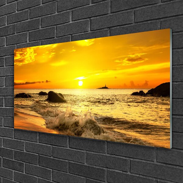 Obraz na skle Oceán pláž príroda 100x50 cm 2 Prívesky