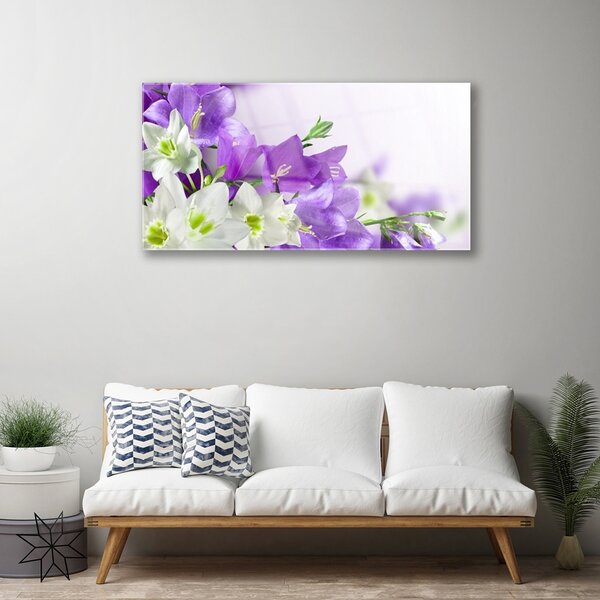 Obraz na skle Kvety rastlina 100x50 cm 2 Prívesky
