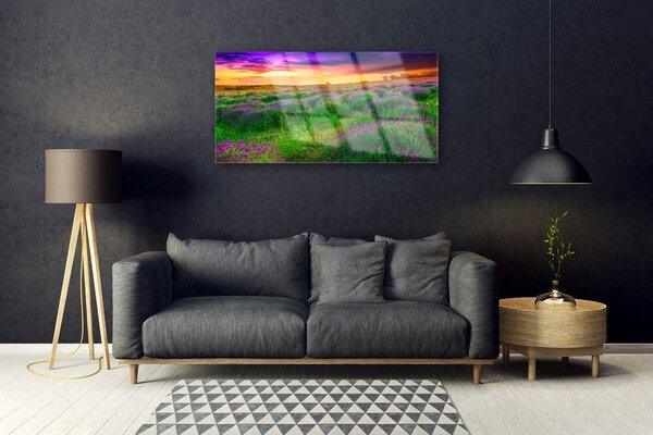 Obraz na skle Lúka príroda 100x50 cm 2 Prívesky
