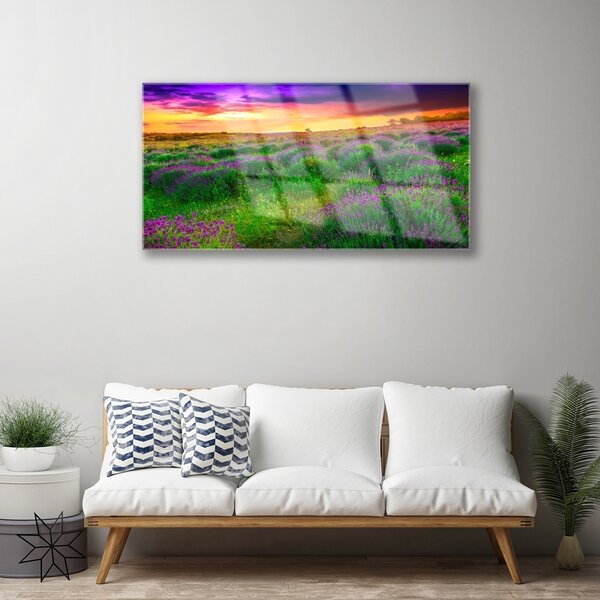 Obraz na skle Lúka príroda 100x50 cm 2 Prívesky