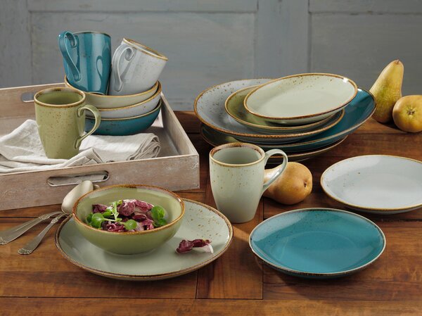 KOMBINOVANÝ SERVIS, 16-dielne, kamenina Creatable - Online Only bytové doplnky, Online Only
