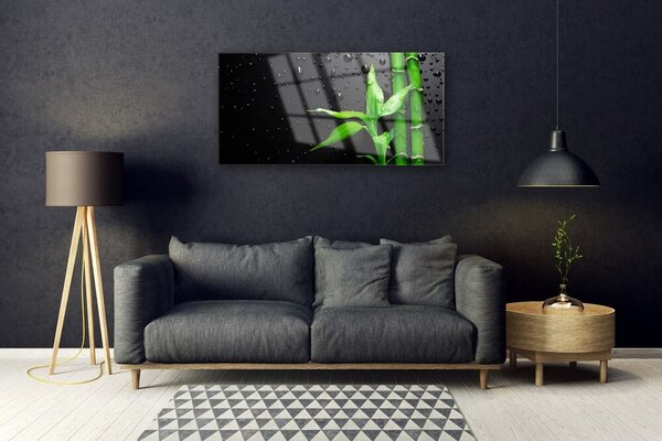 Obraz na skle Bambus listy rastlina 100x50 cm 2 Prívesky