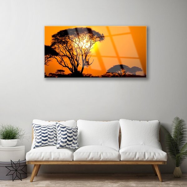 Obraz na skle Strom slnko príroda 100x50 cm 2 Prívesky