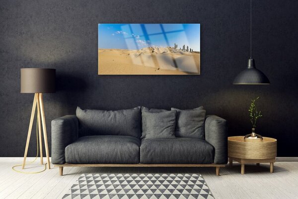 Obraz na skle Púšť krajina 100x50 cm 2 Prívesky