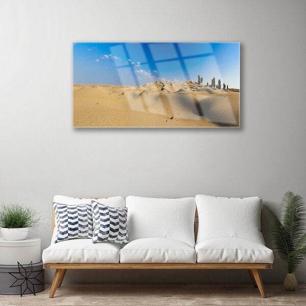 Obraz na skle Púšť krajina 100x50 cm 2 Prívesky