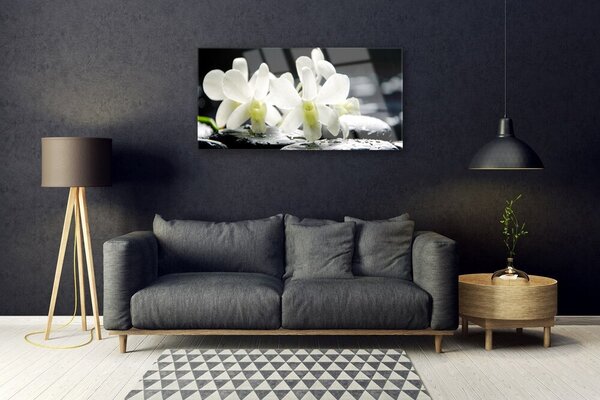 Skleneny obraz Kamene kvety orchidea 100x50 cm 2 Prívesky
