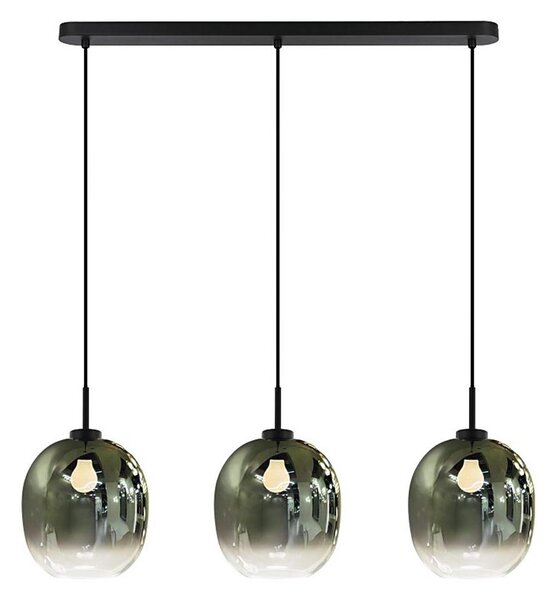 Závesné svietidlo MIRROR na lanku 3xE27/14W/230V dymovo čierne