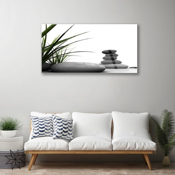 Skleneny obraz Kamene zen tráva 100x50 cm 2 Prívesky