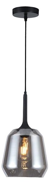 Luster na lanku MAEVA 1xE27/40W/230V dymovo čierna/čierna