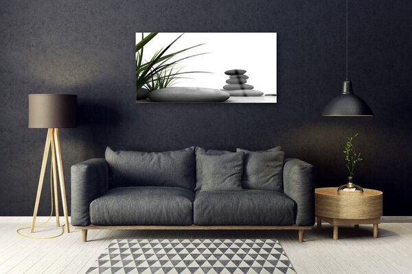 Skleneny obraz Kamene zen tráva 100x50 cm 2 Prívesky