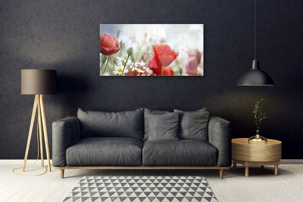 Skleneny obraz Kvety plátky rastlina 100x50 cm 2 Prívesky