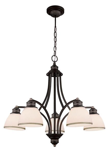 Luster na lanku CLAIR 5xE27/60W/230V pr. 65 cm bronzový