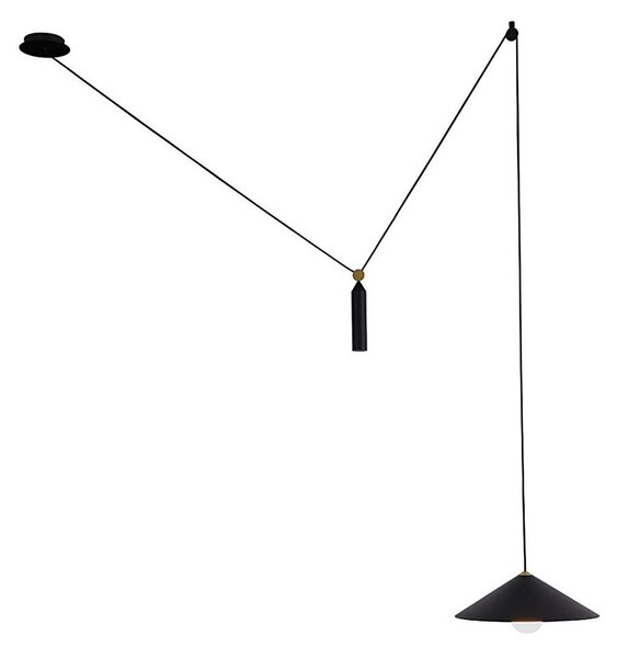 Luster na lanku ALTO 1xE27/60W/230V čierny