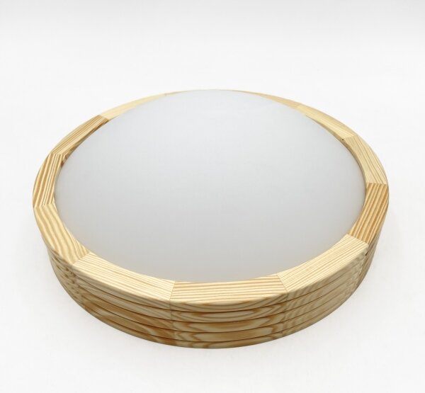 Stropné svietidlo NATURAL MODERN SLIM 1xE27/15W/230V, priemer 27,5 cm, borovica