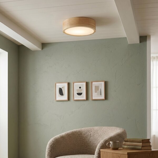 Stropné svietidlo NATURAL MODERN 1xE27/15W/230V pr. 27,5 cm borovica