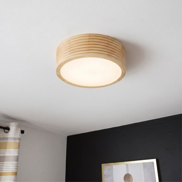 Stropné svietidlo NATURAL MODERN 1xE27/15W/230V pr. 27,5 cm borovica