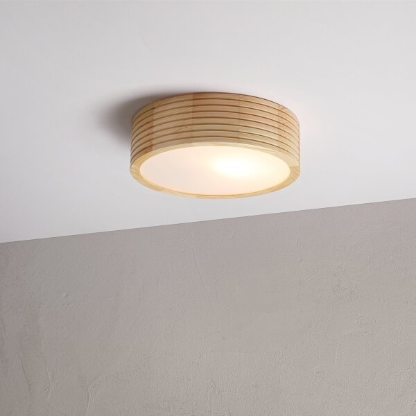 Stropné svietidlo NATURAL MODERN 1xE27/15W/230V pr. 27,5 cm borovica