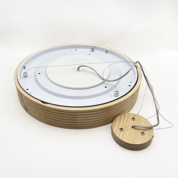 Luster na lane NATURAL MODERN 3xE27/15W/230V priemer 47,5 cm borovica