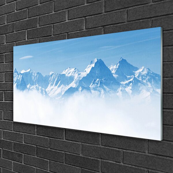 Skleneny obraz Hory hmla príroda 100x50 cm 2 Prívesky