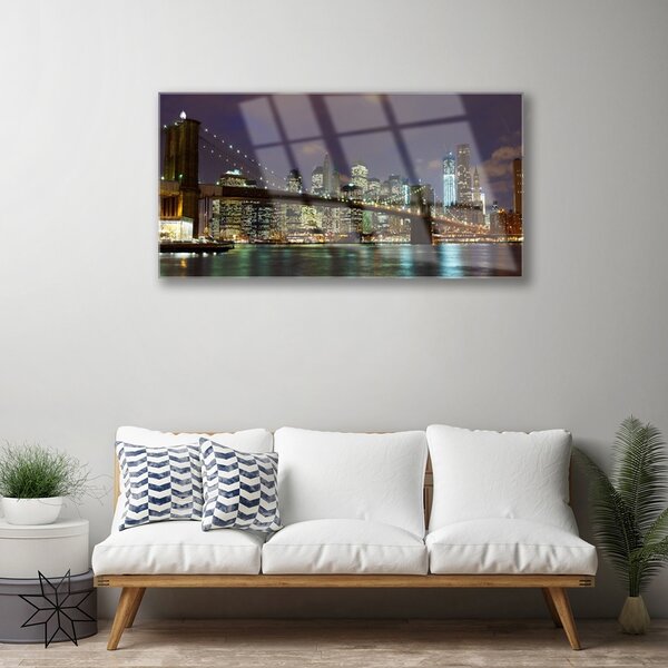 Skleneny obraz Most architektúra mesto 100x50 cm 2 Prívesky