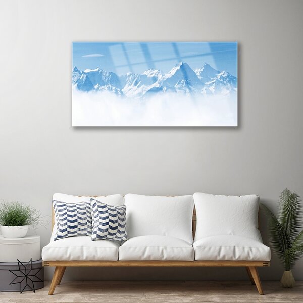 Skleneny obraz Hory hmla príroda 100x50 cm 2 Prívesky
