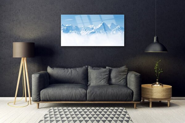 Skleneny obraz Hory hmla príroda 100x50 cm 2 Prívesky