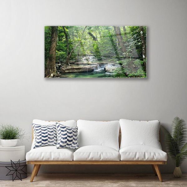 Skleneny obraz Lesné les príroda 100x50 cm 2 Prívesky