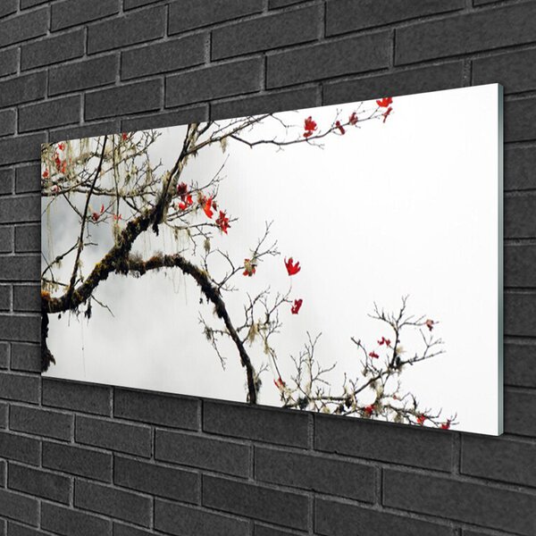 Obraz na skle Vetva príroda rastlina 100x50 cm 2 Prívesky