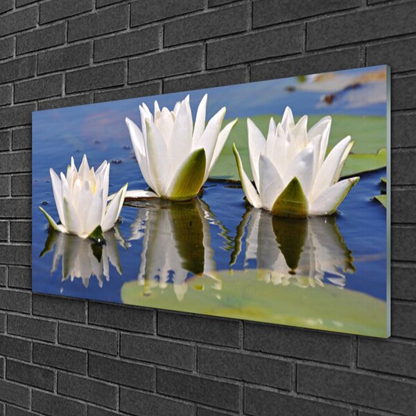 Obraz na skle Kvety rastlina 100x50 cm 2 Prívesky