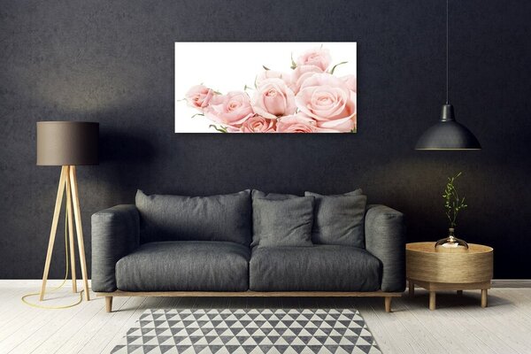 Obraz na skle Ruže kvety rastlina 100x50 cm 2 Prívesky