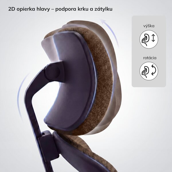 Ergonomická kancelárska stolička hnedá AXIS