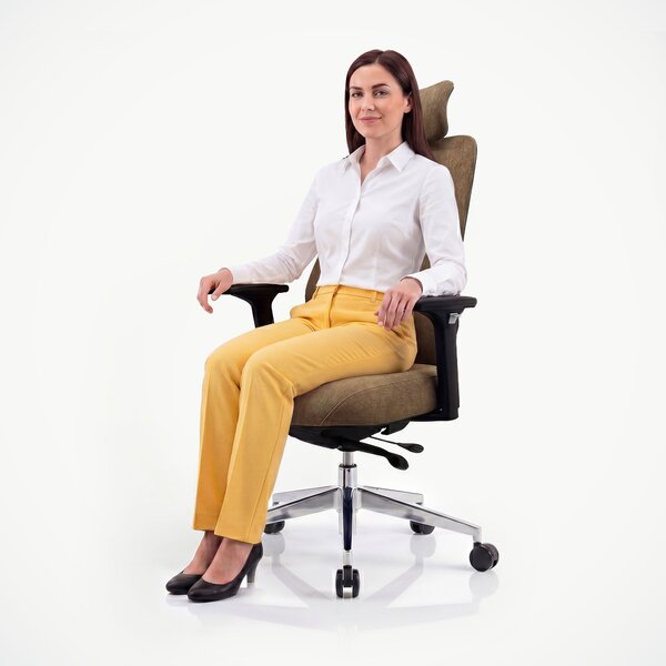 Ergonomická kancelárska stolička hnedá AXIS