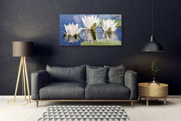 Obraz na skle Kvety rastlina 100x50 cm 2 Prívesky
